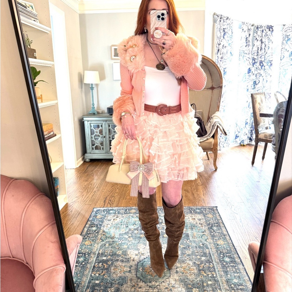 Selkie Petit Chou Sparkling Tutu Skirt Baby Pink Ruffled Tulle Sequins Sold Out! - Picture 5 of 5